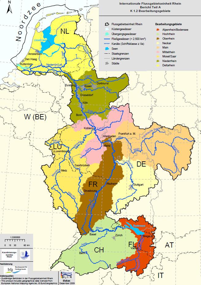 Nachfolgend wird die Vorgehensweise zur Koordinierung und Abstimmung der Hochwasserrisikomanagementpläne im Rheineinzugsgebiet erläutert.