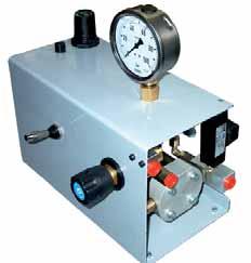 Hydraulikdruck Eingang: bis 6 bar Luftdruck Ausgang: 65 bar Öldruck für bis zu 20 Zylinder
