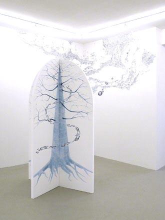 Der Baum im Glas, 2009 Acryl auf