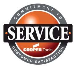 Kundenservice und Schulungen Customer Service and Training Service Techniker Unsere Service Techniker verfügen über eine umfassende Ausbildung für Wartung und Reparatur aller Cooper Tools Produkte.