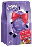 zarter Alpenmilch-Schokolade, die in einem von vier verschiedenen Milka Eierbechern stehen Karton: 15 Stück Stück E 1,89 Karton
