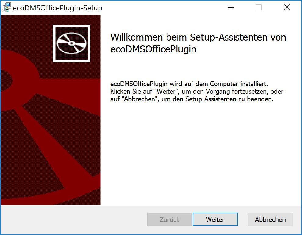 7. Plugins & Addons 64 Abb. (ähnlich) 7.4: MS Office Plugin - Start Setup Assistent 9.