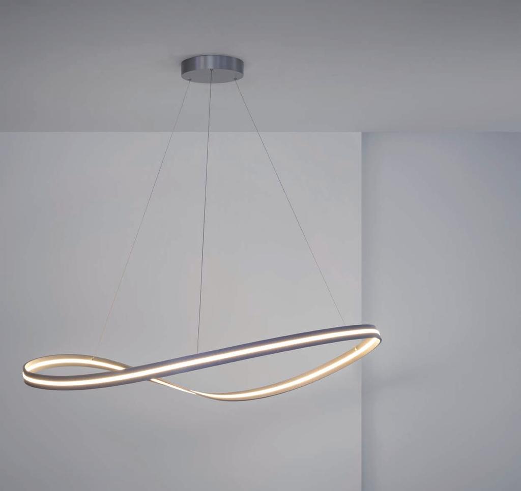 > Pendelleuchte dimmbar hanging lamp dimmable 70 x 60 cm max. 140 cm LED-Band 24 W (3.978 lm cpl.