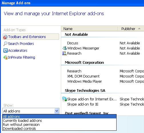 Scroll down and find one of the ActiveX