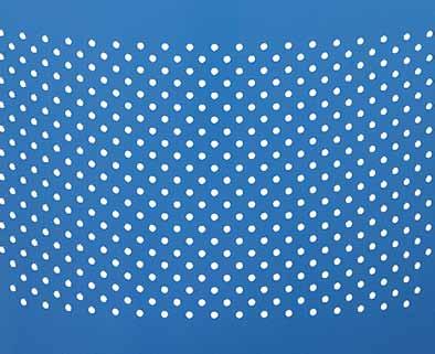 Sento Lochblech-Farben Perforated metal plate colours Code 47 Blau/Blue Code 04 Silber/Silver Code 08