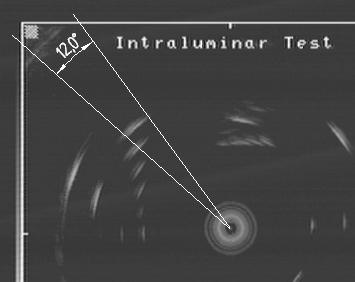 Funktionsnachweis Die Auswertung der Ultraschallbilder mit einem CAD-Programm lieferte nach einer Abschätzung der 6 db Grenze einen Divergenzwinkel von 12 und liegt damit nur gering über dem