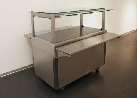 - Culinario Induction GN 3/1-LED Insellösung, fahrbar Glasaufbau 5E-450, inkl.