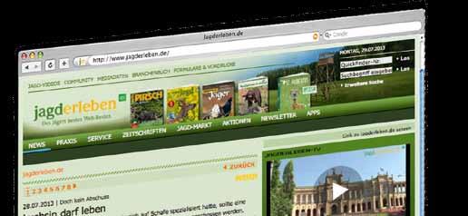 Online-Werbung Mediaprofil jagderleben.de ist das zentrale Jagdportal des dlv Deutscher Landwirtschaftsverlag und vereint die redaktionelle Kompetenz der fünf Jagdzeitschriften im Internet.