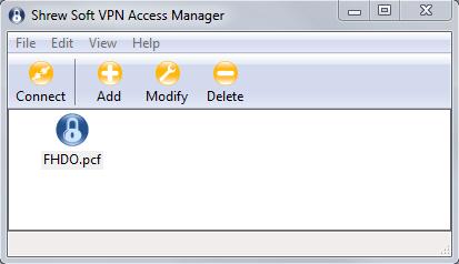 Nutzung des VPN-Clients (3) Nun können Sie durch einen Klick auf Connect die VPN-Verbindung