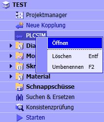 Die PLCSIM-Kopplung konfigurieren Abbildung 3-2: PLCSIM-Kopplung zum Bearbeiten öffnen 3.