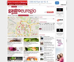Region passiert. Das Onlineportal www.gastroguide-euregio.de wird immer mehr genutzt: Jeden Monat über 10.000 User! In den ersten sechs Monaten von 2015 kommt www.