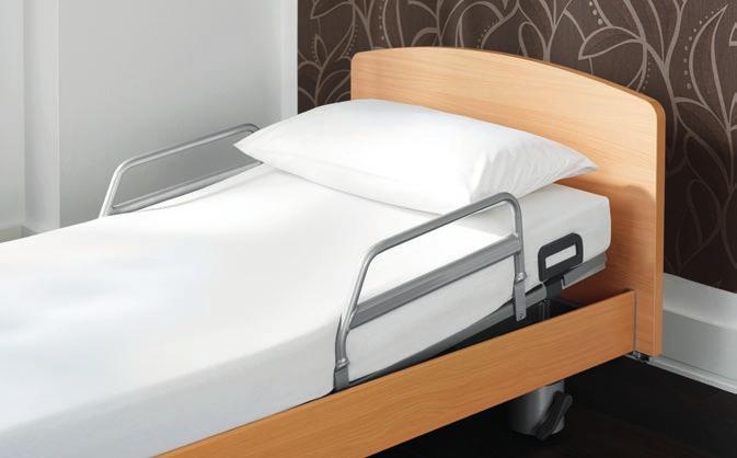 Um die Freiheit und Mobilität der pflegebedürftigen Menschen zu erhalten, lassen sich die Elvido-Betten auch mit geteilten Seitensicherungen ausstatten.