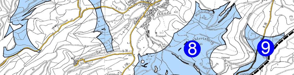 Artenschutzprüfung zur Darstellung von drei Windkonzentrationszonen im FNP Bad Laasphe 2 und umfasst die bewaldeten Bereiche des Wartholzkopfes im Norden, des Ahlertsberges in der Mitte der Fläche