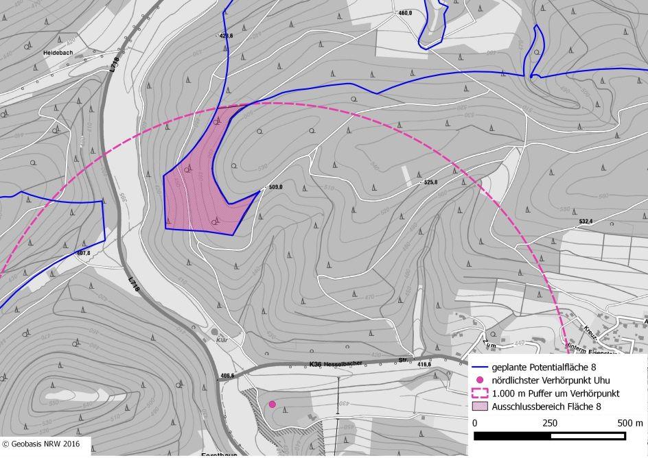Artenschutzprüfung zur Darstellung von drei Windkonzentrationszonen im FNP Bad Laasphe 59 Eine dritte Möglichkeit würde sich aus einem Verzicht einer über den Bereich der bereits realisierten WEA