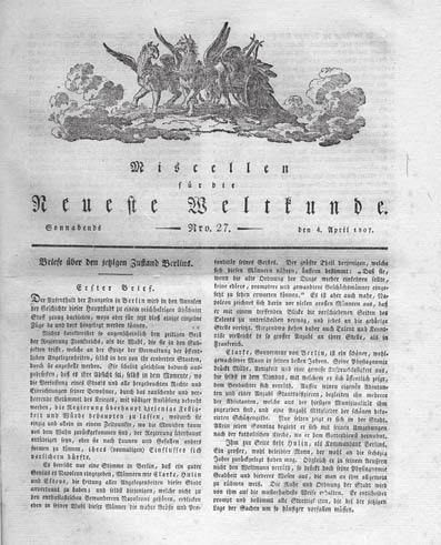 Archiv Verlag Sauerländer: Neueste Weltkunde 1807/1813. ging es darum, möglichst viele der schon fertig gestellten Verzeichnisse für die Publikation aufzubereiten und zu publizieren.
