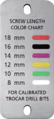60035258 Farbplatte, beschriftet, für transbukkales Instrumentarium 398.985 Repositionszange mit Spitzen, Zahnsperre, Länge 180 mm 398.
