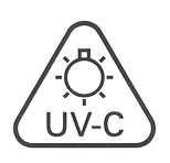 ACHTUNG! Der UV-Strahler darf niemals außerhalb des UV-undurchlässigen Durchflusssystems betrieben werden. Gefahr für Haut und Augen! ACHTUNG!