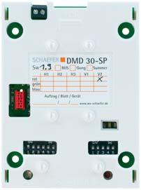 DMD 3 SP V2 Dot Matrix Display, SCHAEFER Panel-Bus, vertikal Daten Dot Matrix Display (Punktmatrix-Anzeige) mit 3 mm Zeichenhöhe Befestigung DMD 3 SP V2 Schweißbolzen M3 x 1 Versorgungsspannung 12 V.