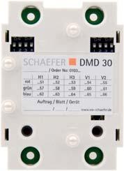 DMD 3 V1 Dot Matrix Display, vertikal Daten Dot Matrix Display (Punktmatrix-Anzeige) mit 3 mm Zeichenhöhe Befestigung DMD 3 V1 Einclipsen Fenster Schweißbolzen M3 x 1 Versorgungsspannung 12 V.