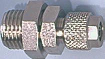 M Schraubverbinder für Pneumatikschlauch Werkstoff: Messing vernickelt Temperatur: 18 bis + 70 etriebsdruck: max.