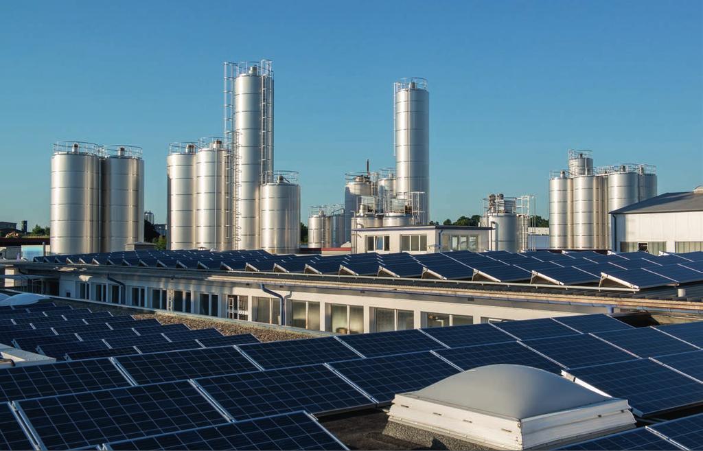 ENGAGEMENT Durch den Betrieb einer 430 kwp starken Photovoltaikanlage auf den Dächern der Hohenloher Molkerei engagieren wir uns für den Einsatz umweltfreundlicher Energie und leisten unseren Beitrag