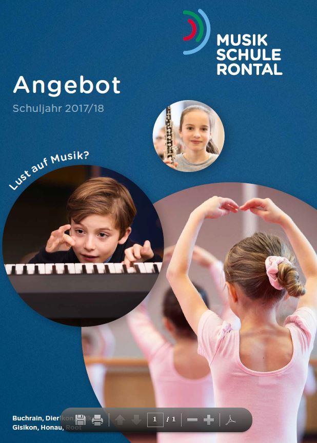 Jahresbericht Gemeinderat 2016 - Musikschule Rontal Alle Rontaler Gemeinden haben mit überzeugtem JA zum Vertrag