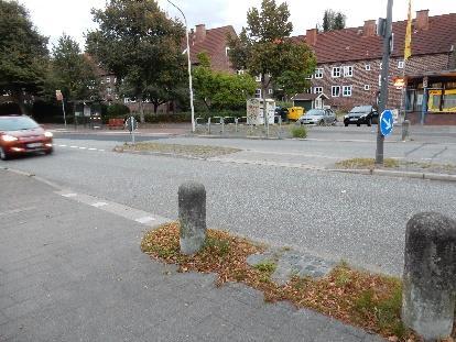 Anordnung der Parkplätze Kreuzung Reichenberger Allee / Elmschenhagener Allee