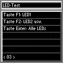 5.9.4 LED-Test durchführen Entsprechend den angezeigten Angaben kann ein Funktionstest der LEDs durchgeführt werden. So können Sie überprüfen, ob alle LEDs funktionieren.