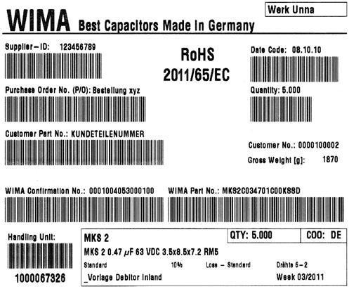 Gurt-Verpackungsarten für Kondensatoren mit radialen Anschlüssen Rollenverpackung ROLL Lagenverpackung AMMO Trommelverpackung REEL 340 max. 370 max. 30± 1 25± 1 50 max. 70 max. 340 max. 490 max.