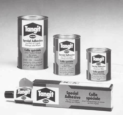 Tangit / HSH Teflon Band PVC Rohrkleber und Reiniger TANGIT Solvent Cement and Cleanser Brand Tangit for PVC Pipes Art. N 9010 0125 Art. N 9020 0250 Art. N 9030 0500 Art. N 9040 1000 Art.