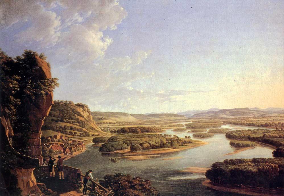 Lebendiger Rhein Fluss der