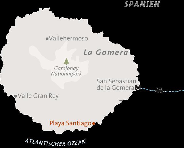 Unberührter Lorbeerwald, ein ausgezeichnetes Netz an Wanderwegen, tiefe Barrancos und spektakuläre Aussichten auf das Meer und die Inseln Teneriffa, La Palma und El Hierro.