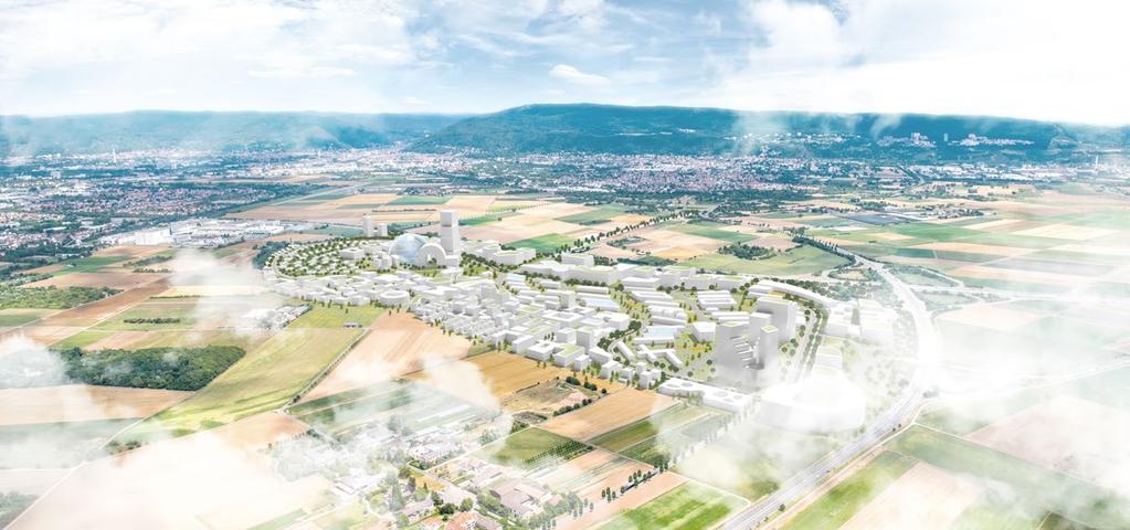 Visualisierung PHV Luftbild by KCAP Architects&Planners Patrick-Henry-Village In einer einjährigen Planungsphase Null der Internationalen Bauausstellung (IBA) entwarfen internationale Städtebauer im