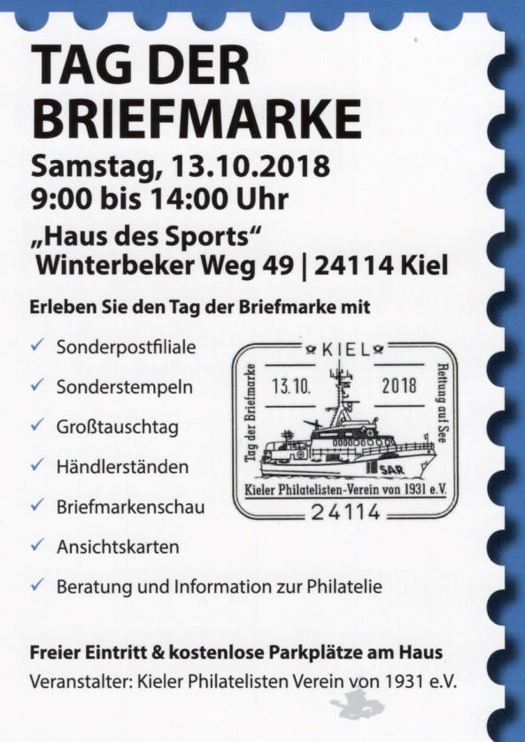 jährliche Tag der Briefmarke in Kiel.