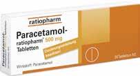 20 Stück statt 1) Paracetamolratiopharm 500 mg 20 Tabletten statt 2,70