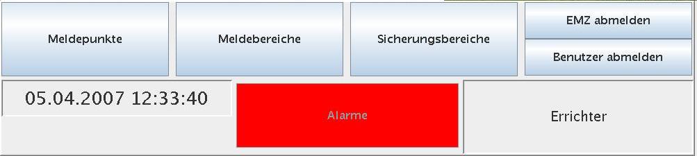 4.1.6 Alarme Wird ein Alarm ausgelöst, erscheint in allen Ansichten ein roter Button Alarme.