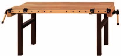 Möbel Werkbänke / Hocker Der Universaltisch für die Schule Qualität im Detail: Platte Buche massiv, zahnverleimt, durchgehend 65 mm stark, Fußgestell aus Vierkantstahlrohr, 60 x 60 x 2 mm,