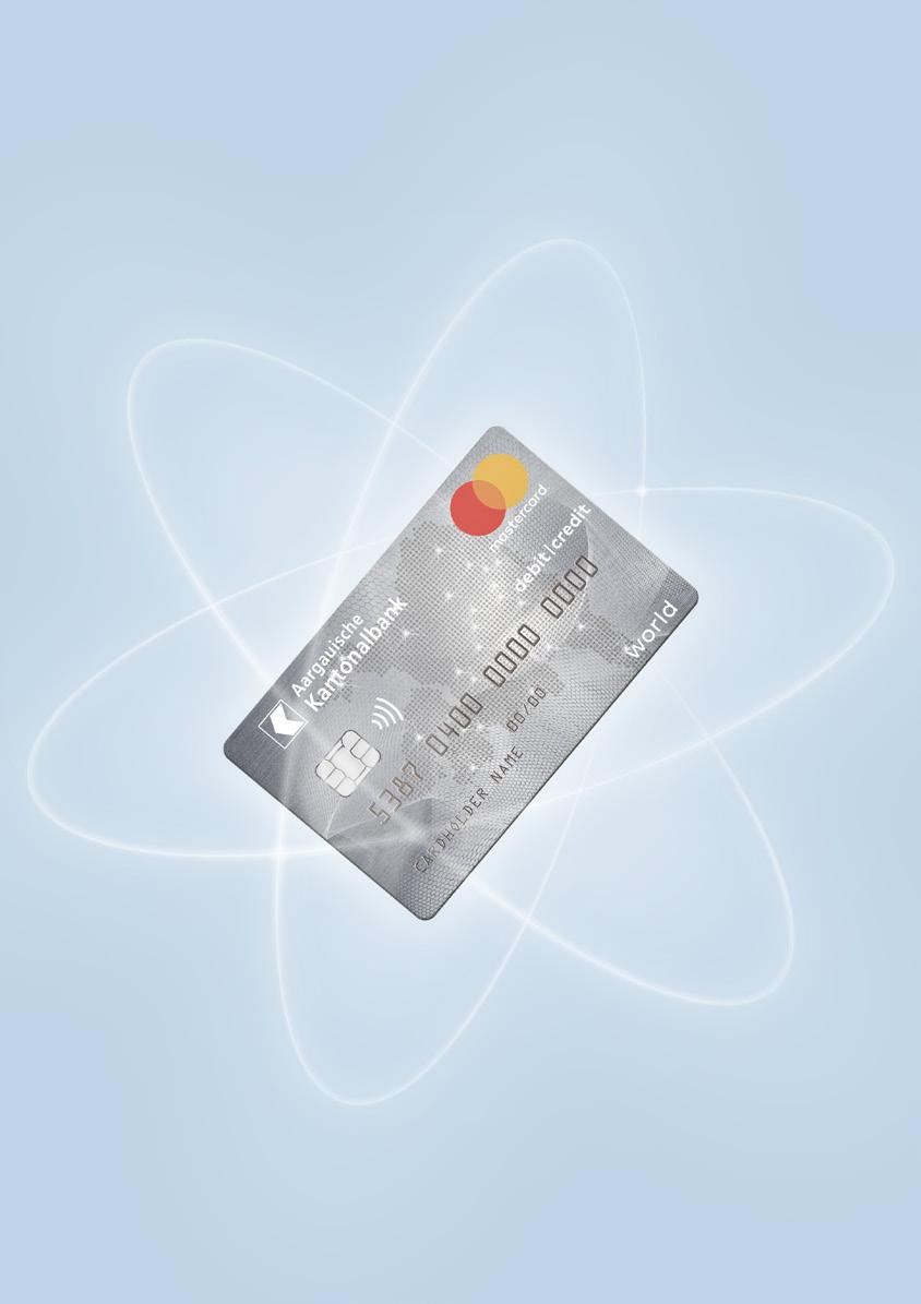 Zwei Karten in einer: Beim Einsatz Ihrer Karte zwischen der Debit- und der Kredit-Funktion wählen. Auch beim Online-Shopping und jedem Bargeldbezug.