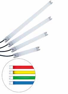LED-Signalleuchten Serie SL-x-TRIO Multicolor Eine Leuchte generiert 4 Farben Betriebsspannung: 21-27 V DC Gehäuse: Aluminium Frontscheibe: schlagfestes Polycarbonat mit Polycarbonat-Diffusor für