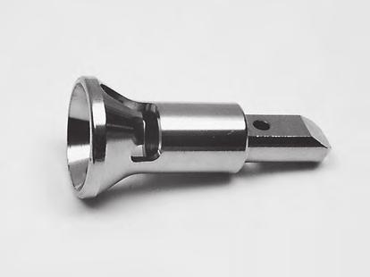 Stahl vernickelt Stahl R97/2 Kurbeltrichter Der Kurbeltrichter wird mittels Steckverbindung in das Alu-Rohr der Rolladenkurbel R95/1 eingesetzt und gesichert.