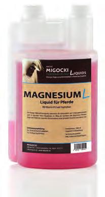 MAGNESIUM PELLETS Magnesium-Komplex mit Tryptophan und B-Vitaminen Empfehlung: Langfristig oder als Kur nach Bedarf füttern Ca. 50 g / Tag für Großpferde (500 600 kg) Inkl.