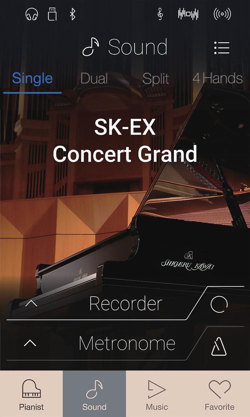 Sound Modus Modus Anzeigeseite Anzeigeseite Neben der SK-EX Rendering Klangerzeugung ist das NV10 noch mit einer zweiten Klangerzeugung ausgestattet, welche im Sound Modus zum Einsatz kommt.