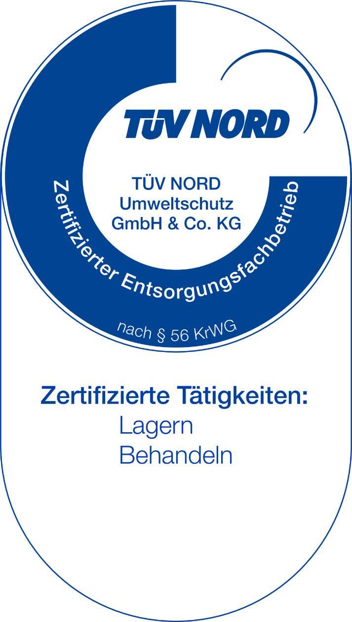 Überwachungszeichen der TÜV NORD Umweltschutz GmbH & Co.