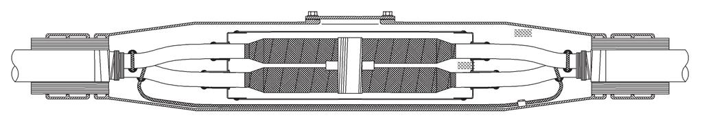 Dreileiter-Verbindungsmuffe VM bis 30 kv Verbindungsmuffe für papierisolierte Dreileiterkabel, komplett Die Muffen werden komplett mit Kreppwickelpapier, Feldsteuermaterial, einer Innenmuffe BLM2T