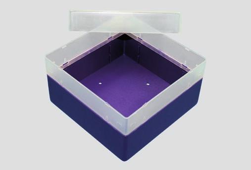 Ordnungssysteme EPPi Box aus Polypropylen 130 x 130 mm EPPi 70 / 1x1 Höhe 70-80 mm variabel. Ohne Fächereinteilung.
