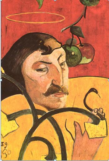 Paul Gauguin Selbstportrait 1889 Edgar Degas sagte über Gauguin Sein sonderbarer Gesichtsausdruck, die Extravaganz seiner Kleidung und ein gewisser verstörter Blick, den mein Vater als Zeichen des