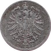 Vorzüglich+ 70,- 4 10 Pfennig 1873G. Kleiner Adler.