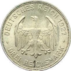 328* 3 Reichsmark 1927F.