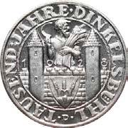 334* 3 Reichsmark 1928D. 1000 ahre Dinkelsbühl.