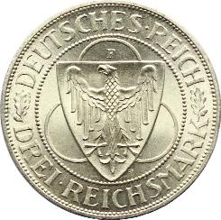 Vorzüglich 180,- 343 5 Reichsmark 1930F.  Vorzüglich 200,- 343 5 Reichsmark 1930.